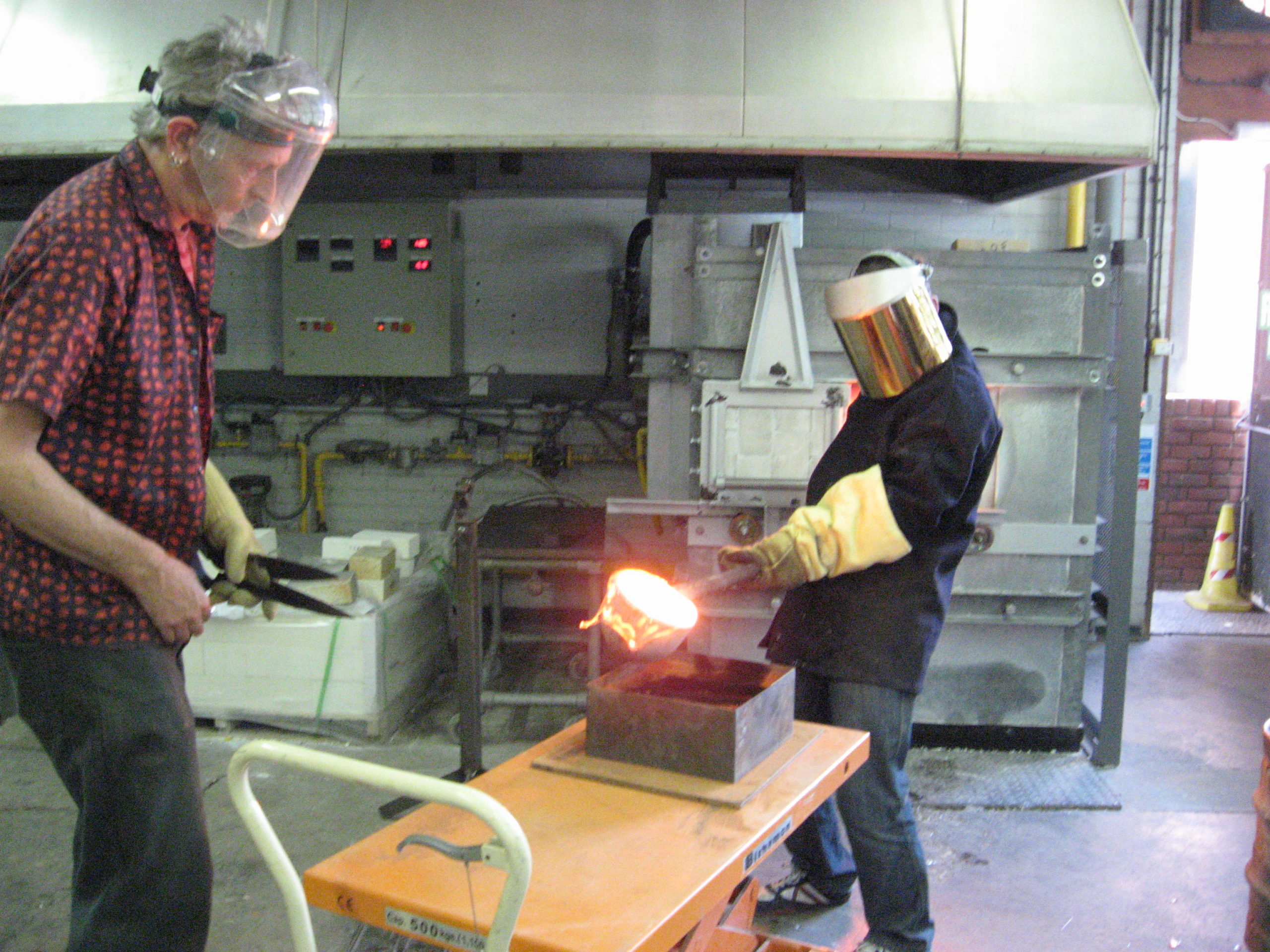 sand casting from the furnace
